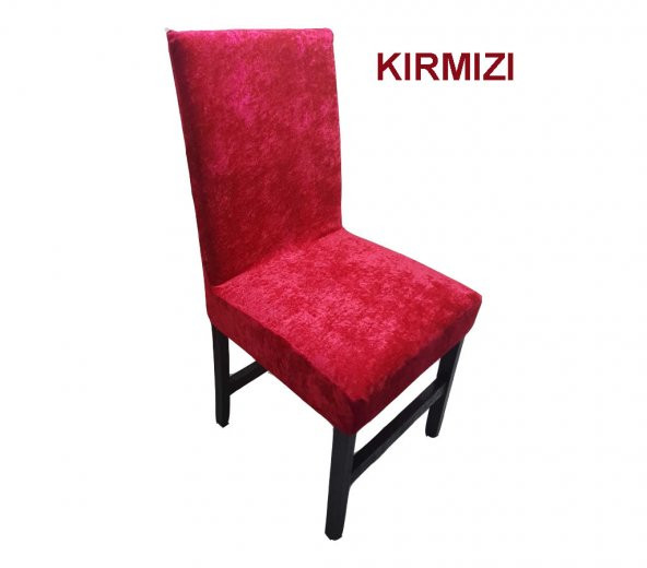 Kadife Sandalye Kılıfı 6'Lı Takım - 10 Renk Seçeneği -1.Kalite Likralı Kadife Kumaş - 6