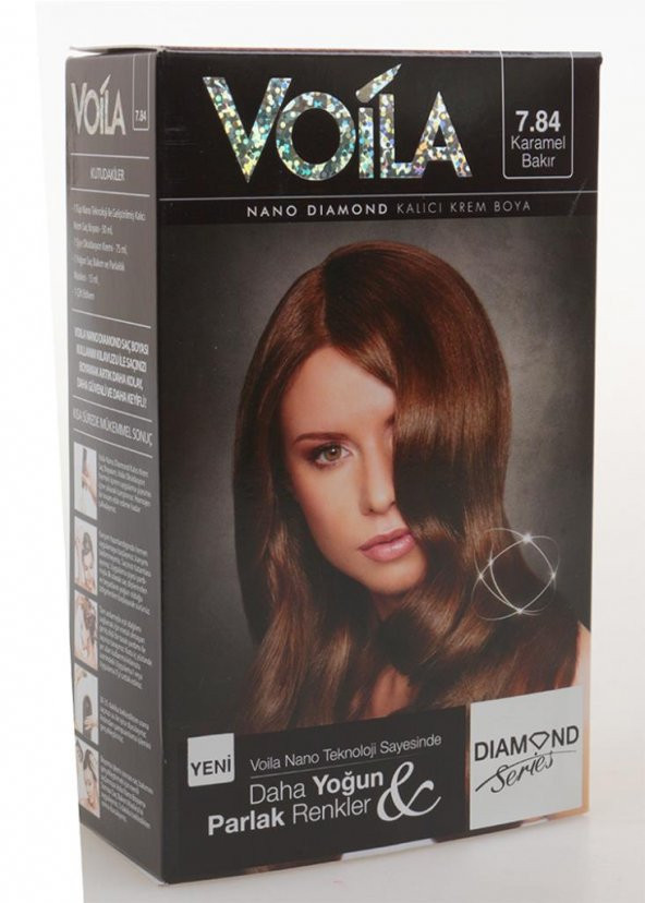Voila Saç Boyasi Nano 7.84 Karamel Bakir