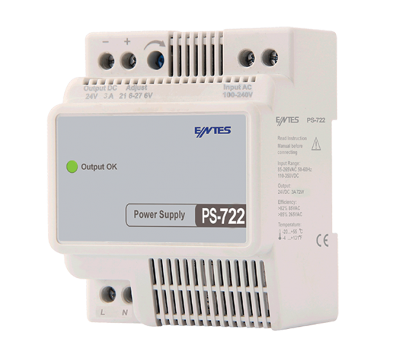ENTES Güç Kaynağı PS-722 72W, 24 V, 3 A