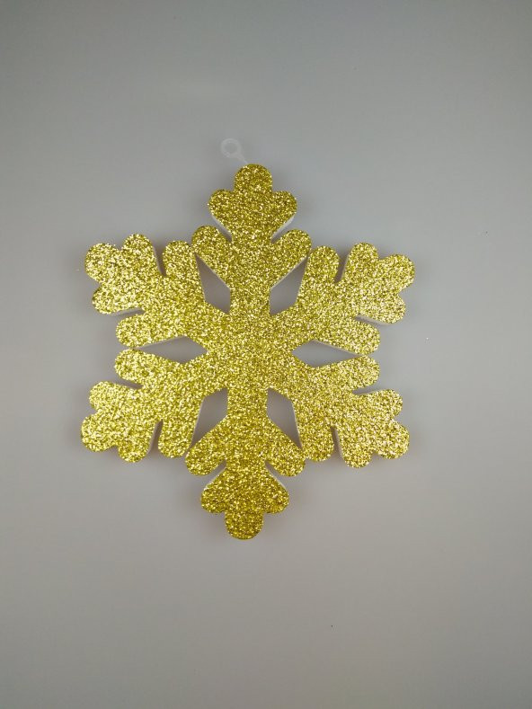 YILBAŞI STRAFOR KAR TANESİ GOLD 25CM X 25CM - 2