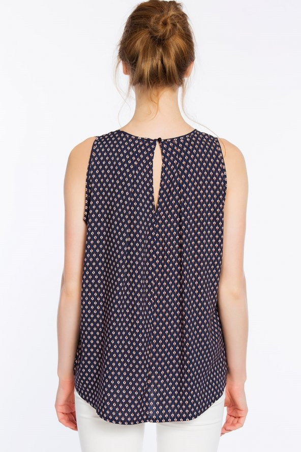 Piecenza - Poplin Mini Desenli Lacivert Gömlek | 160056-1 - 5