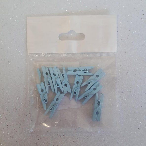 MAVİ KÜÇÜK DEKORATİF MANDAL 10LU - 2