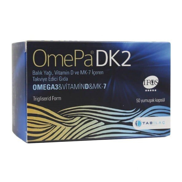 Omepa DK2 Vitamin D Mena Q7 50 Kapsül