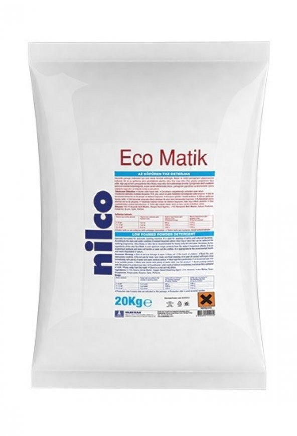 Ağartıcılı Toz Deterjan Nilco Ecomatik 20 Kg / NİLCO ürün görseli
