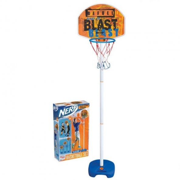 Nerf Ayaklı Basketbol Seti 3 Boy Ayarlanabilir Bahçe ve Ev İçin Oyun Seti Aktivite Eğitici Oyunları