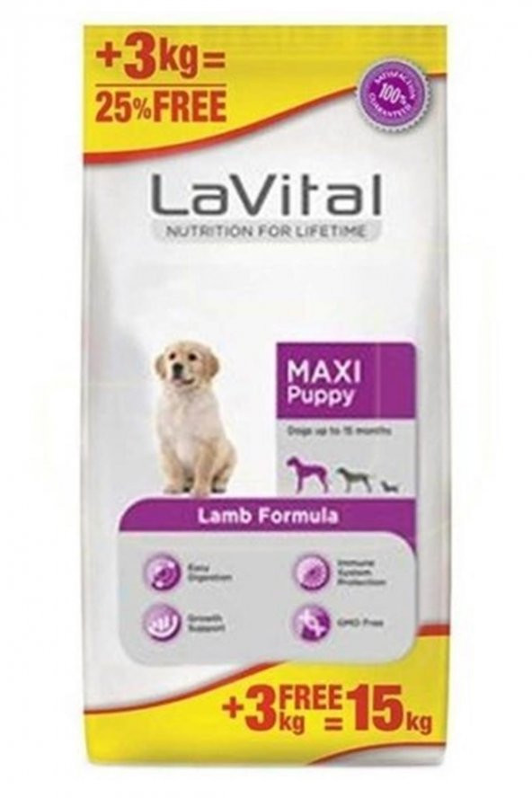 Lavital Kuzu Etli Büyük Irk Yavru Köpek Maması 12+3 Kg - 2