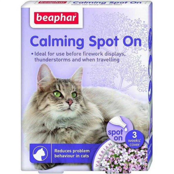Beaphar Calming Spot On Kedi Sakinleştirici Damla 0,4 ml 3 Adet/