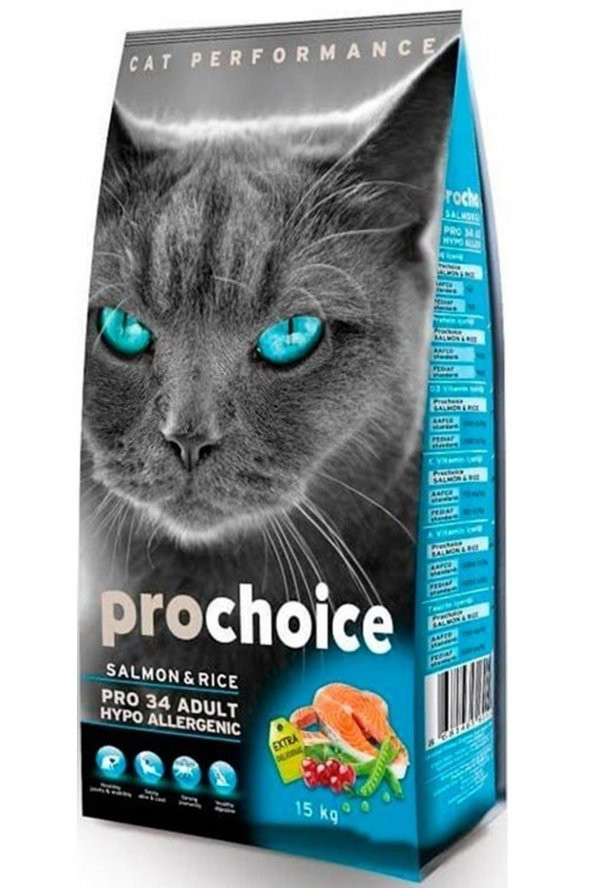 Prochoice pro 34 Somonlu Yetişkin Kedi Maması 15 Kg