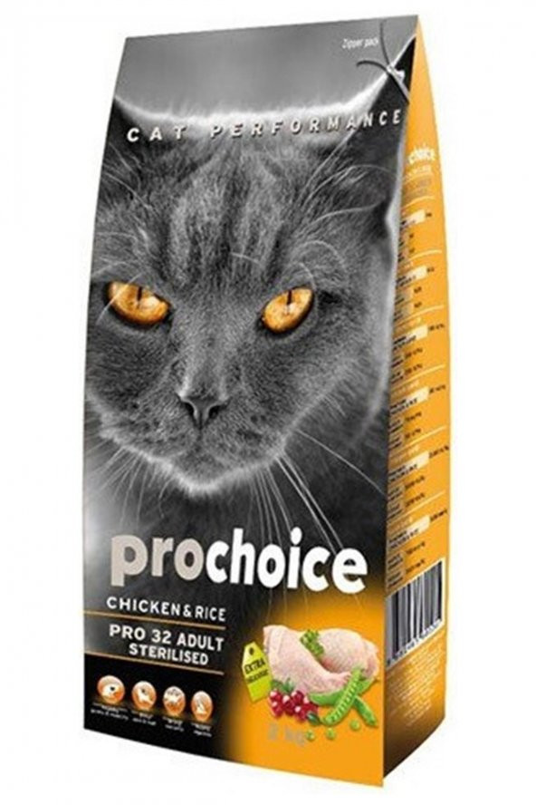 ProChoice Pro 32 Sterilised Tavuklu Kısır Kedi Maması 15 Kg