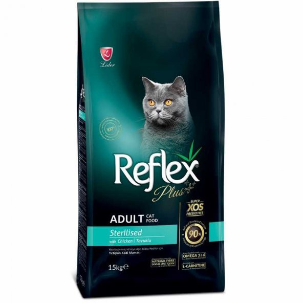 Reflex Plus Kısırlaştırılmış Tavuk Etli Yetişkin Kedi Maması 15 Kg - 2