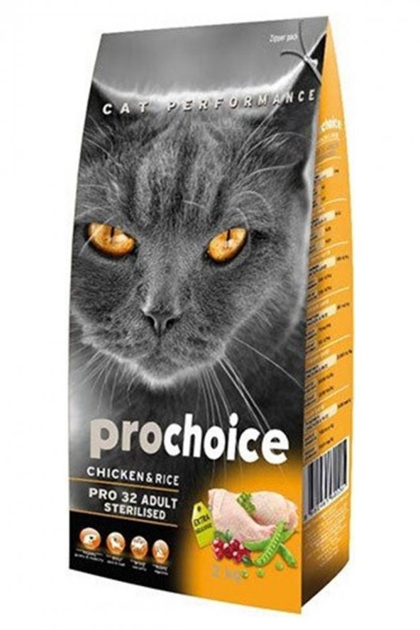 Prochoice Kısırlaştırılmış Tavuk Etli Yetişkin Kedi Maması 2 Kg