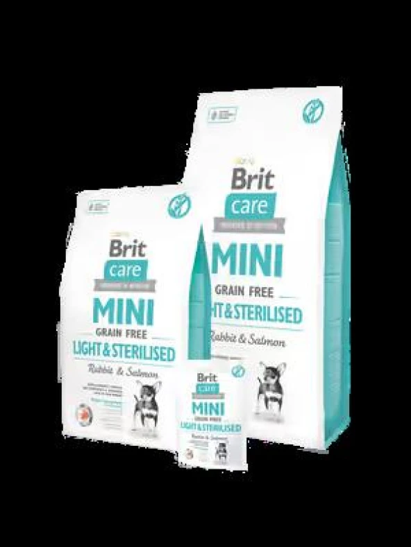 Brit Care Tahılsız Tavşanlı Light Sterillised Mini Irk Köpek Maması 2 Kg