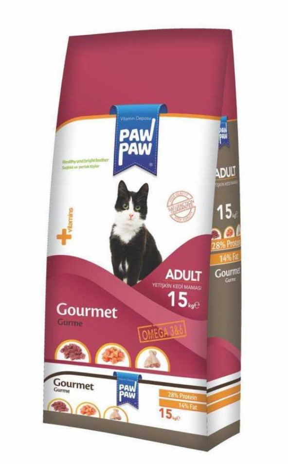 Paw Paw Gurme Yetişkin Kedi Maması 15 Kg*