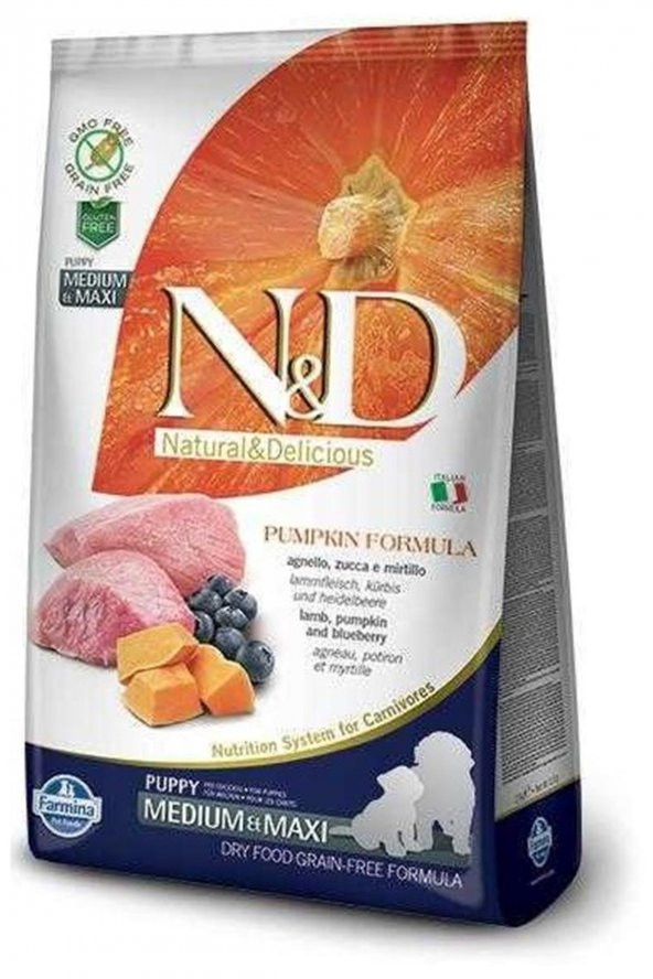 N&D Tahılsız Balkabaklı Kuzu Etli Yavru Köpek Maması 2.5 Kg