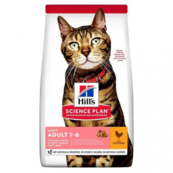 Hills Light Tavuklu Yetişkin Kedi Maması 1.5 Kg