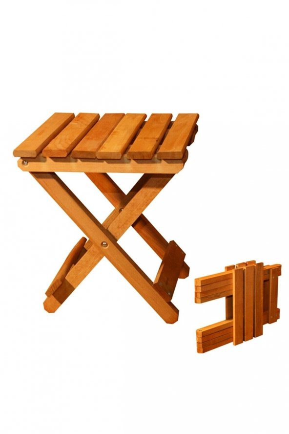 Ahşap Katlanır Piknik Masası Takımı - Ahşap Katlanabilir Masa ve Tabure - 7