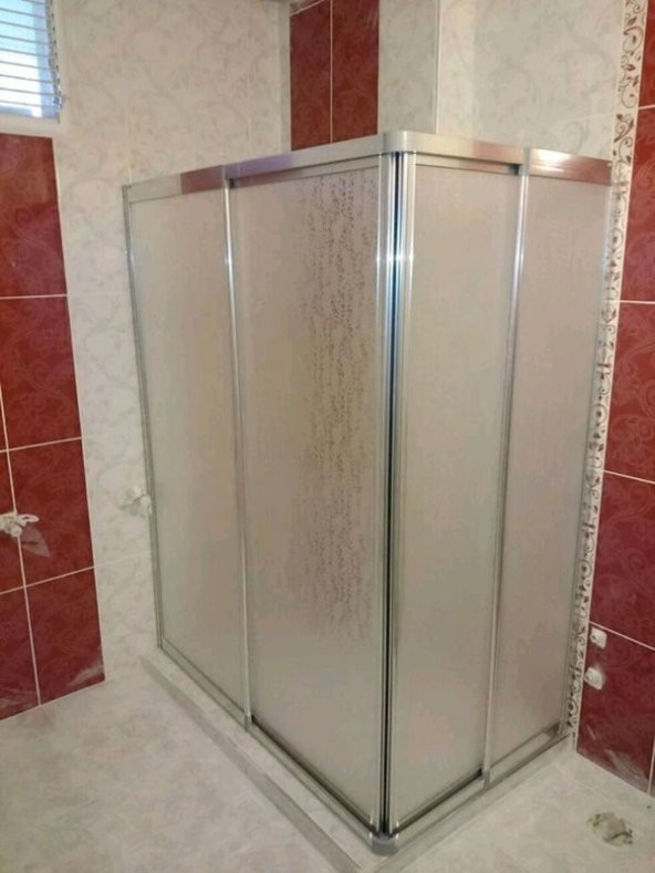 ***Şok**90X90 ÖLÇÜLERİNDE KROMAJ RENK MİKA KÖŞE DUŞAKABİN ÖZEL ÜRETİM- HEDİYELİ - 2