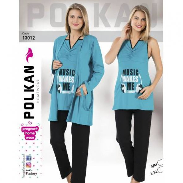 Polkan Lohusa 3 lü Pijama Takımı 13012