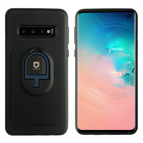 Samsung S10 (G973) iFace Yüzük Tutuculu Arka Kapak Halka-Lacivert - 3