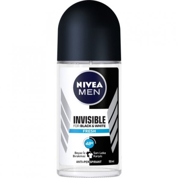Nivea Roll-On Deodorant Inv B&W Fresh Erkek 50Ml