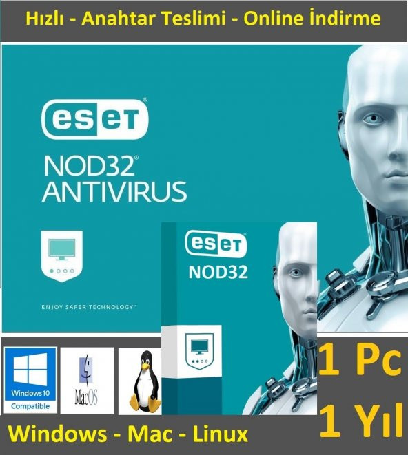 Eset Nod32 İnternet Security Antivirüs 1 Pc 1 Yıl V11 2019  Sürüm