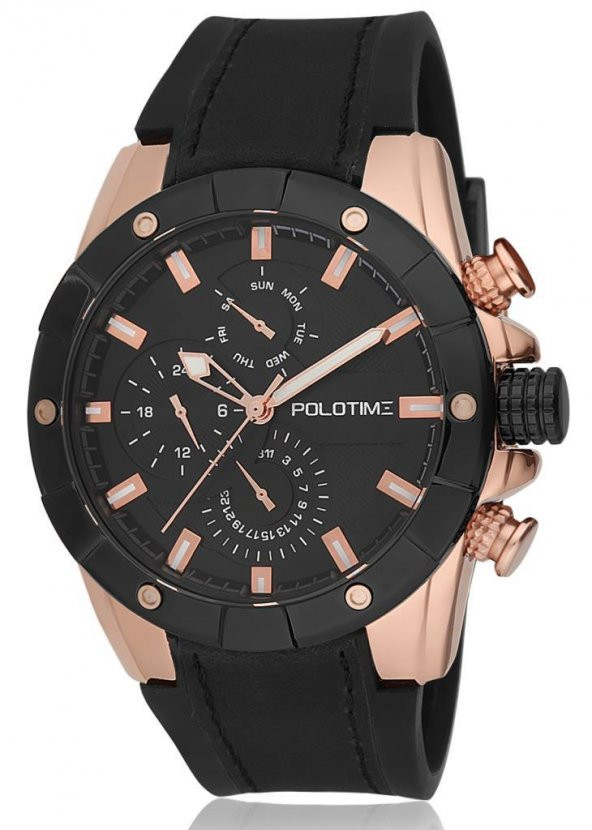 Polotime Erkek Kol Saati Multifonksiyonlu Kauçuk Kordon - 6
