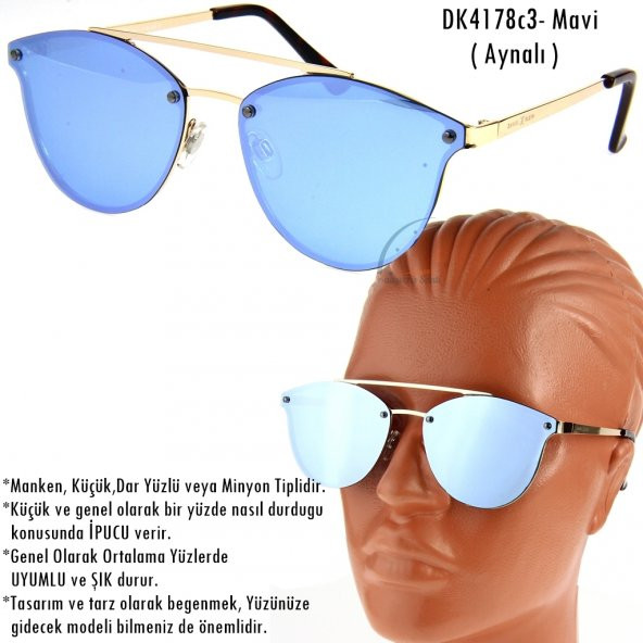 Daniel Klein DKPLRZ4178 Aynalı Bayan Güneş Gözlüğü - 4