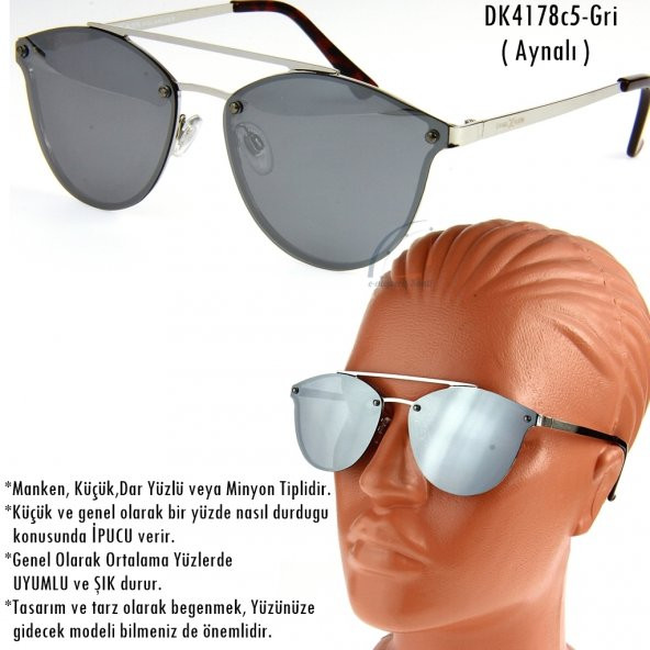 Daniel Klein DKPLRZ4178 Aynalı Bayan Güneş Gözlüğü - 6