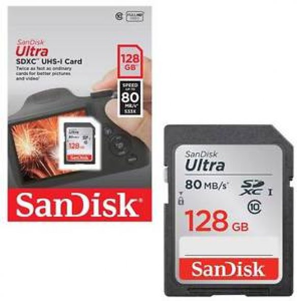 SanDisk Ultra SDXC 128GB 80MB/s Class 10 UHS-I SDSDUNC-128G-GN6IN