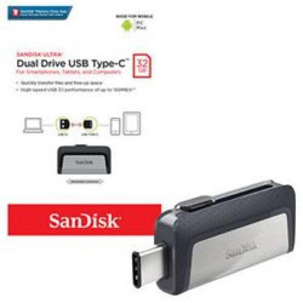 SanDisk Ultra Dual Drive Type-C 32GB OTG USB Bellek SDDDC2-032G-G46