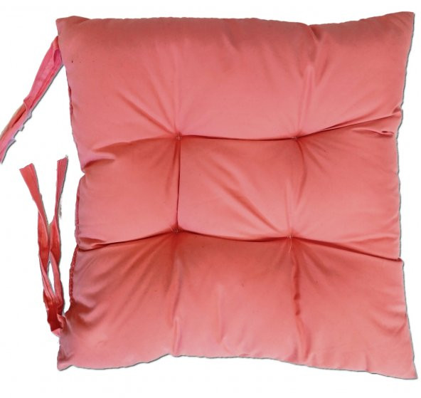 Dekoratif Pofuduk Bağcıklı Silikonlu Sandalye Minderi