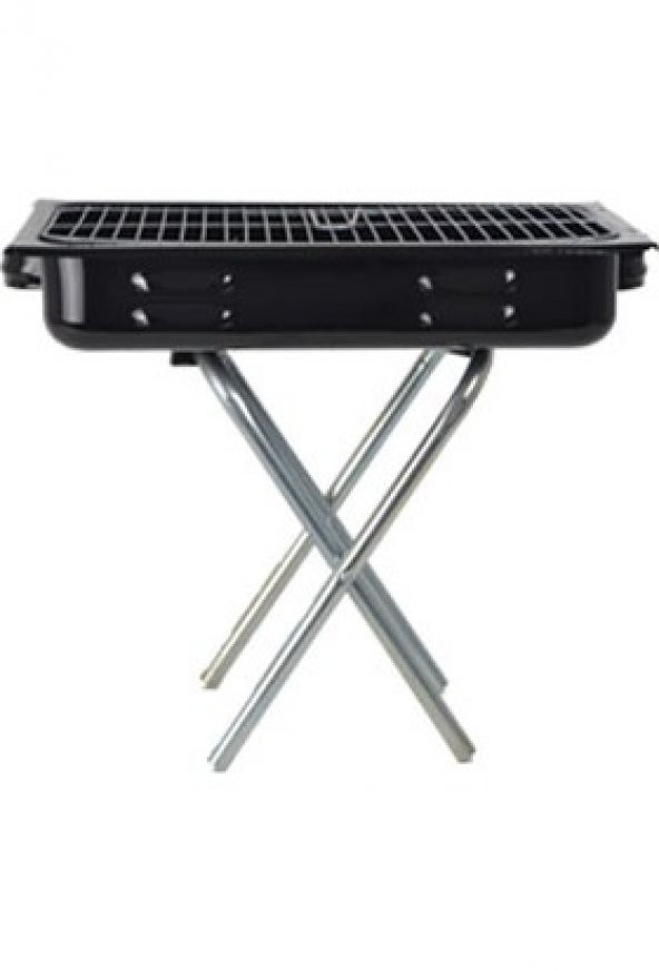 Seyyar Mangal Ayaklı Emaye 60cm Kömürlü Mangal Barbekü Dikdörtgen