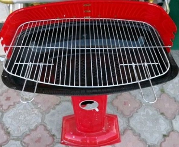 Bahçe Mangal Elit Garden Grill Kırmızı Kömürlü Mangal Barbekü Boy - 4