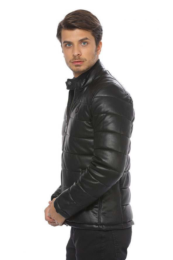 Pierre Cardin Erkek Suni Deri Ceket - 4