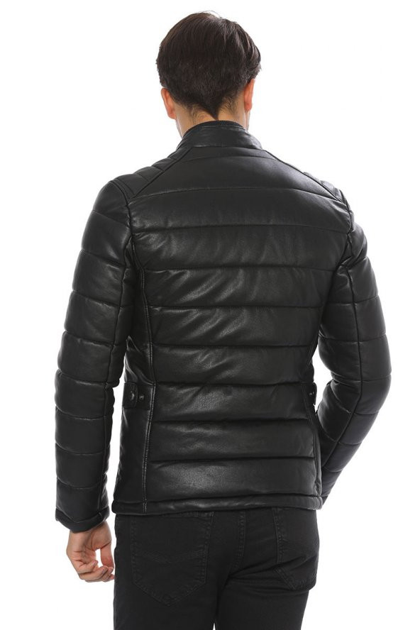 Pierre Cardin Erkek Suni Deri Ceket - 5