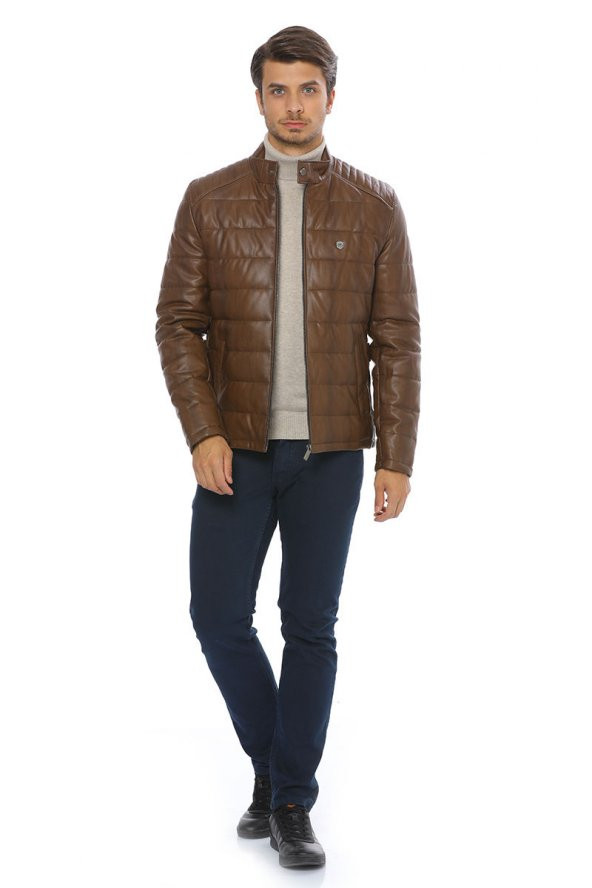 Pierre Cardin Erkek Suni Deri Ceket - 6