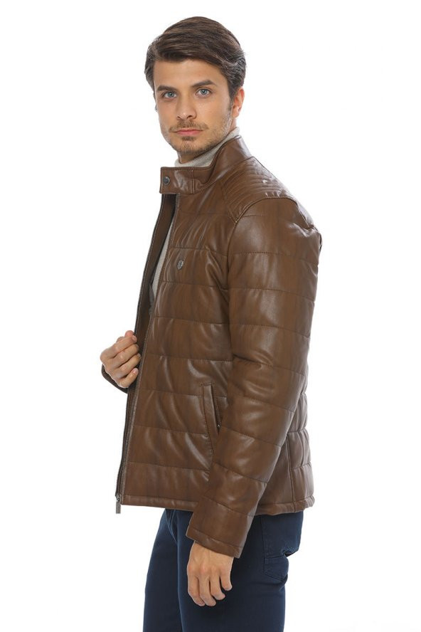 Pierre Cardin Erkek Suni Deri Ceket - 8