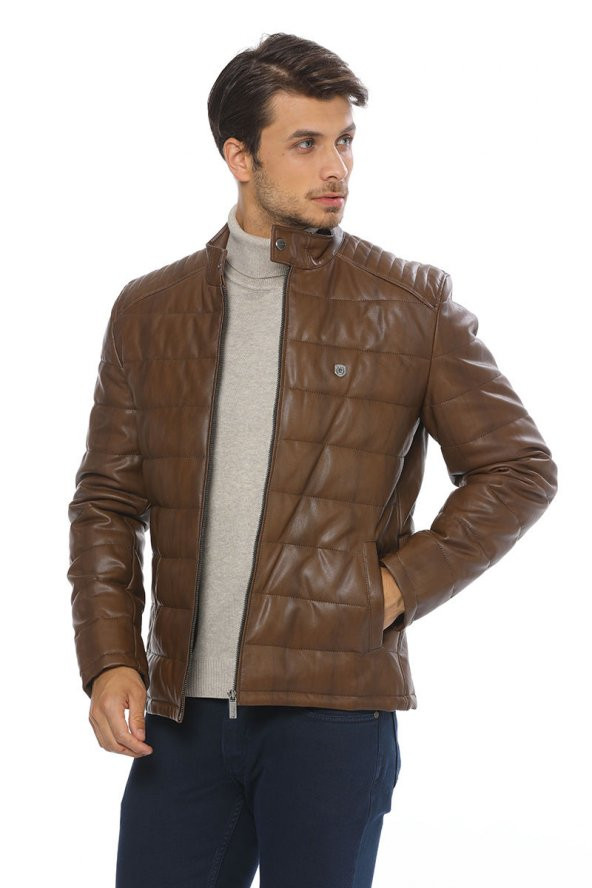 Pierre Cardin Erkek Suni Deri Ceket - 7