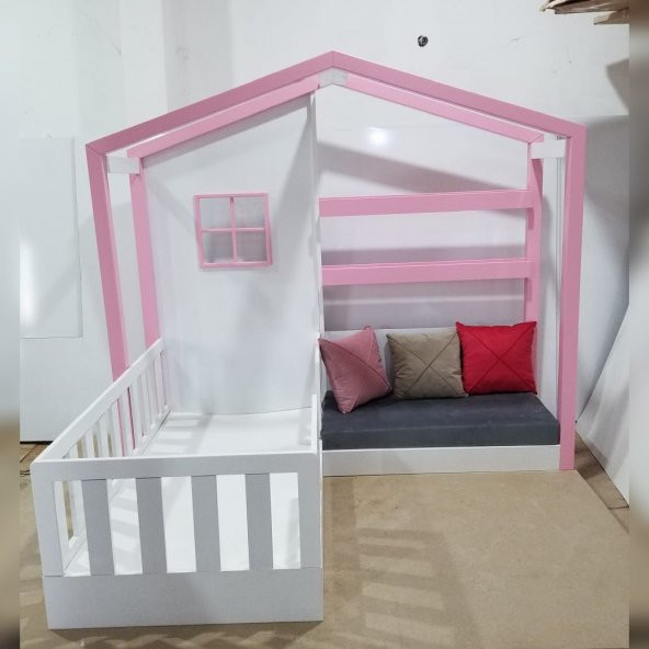 Montessori yatak sitil genc odası beyaz pembe komple mdf dir imalattan satış