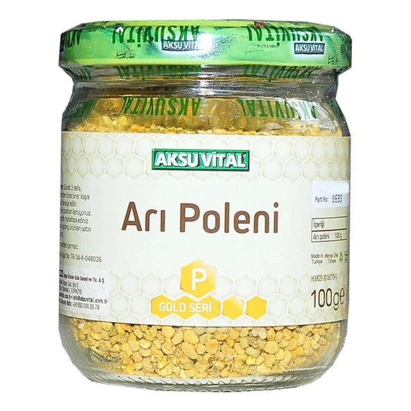 Aksuvital Saf Doğal Arı Poleni 100 Gr Cam Şişe - 2