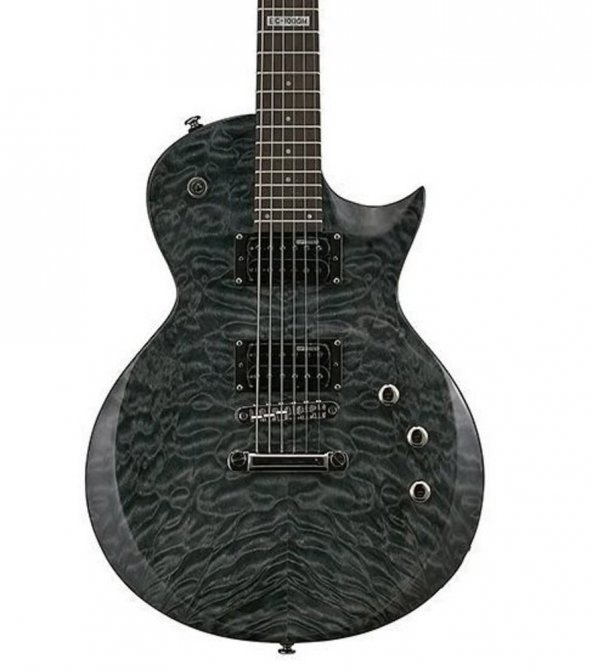 ESP LTD EC-100 QM See Thru Black Elektro Gitar