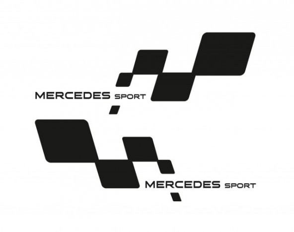 Mercedes Sport Yan Kapı için Çamurluk Sticker 2 Adet Sağ Sol