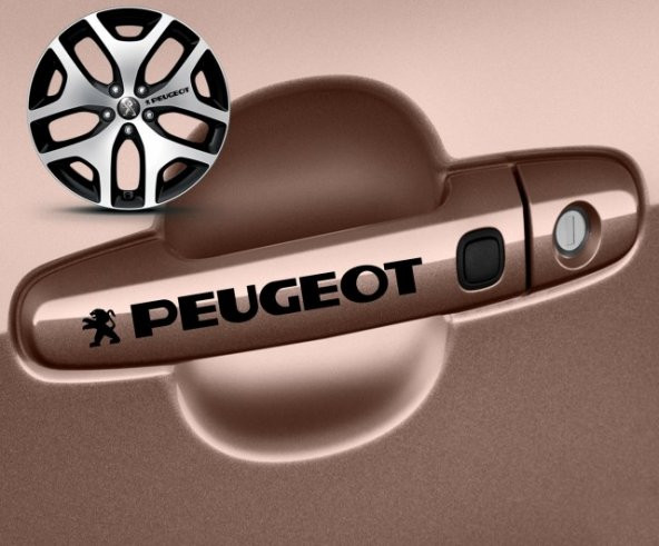 Peugeot Kapı Kolu Sport Sticker Yapıştırma 8 Adet
