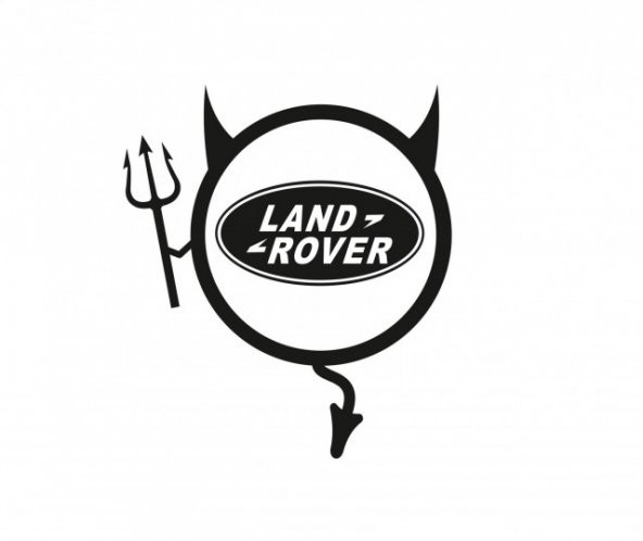 Land Rover Araba Komik Şeytan Sticker Yapıştırma