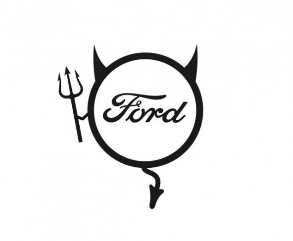 Ford Araba Komik Şeytan Sticker Yapıştırma