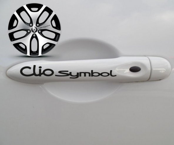 Clio Symbol Kapı Kolu Sport Sticker Yapıştırma 8 Adet