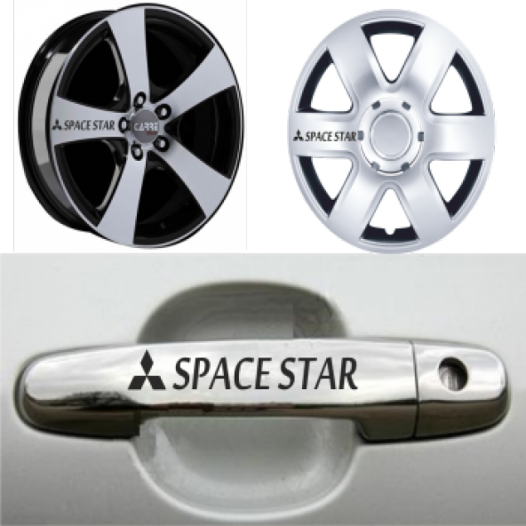 Mitsubishi Space Star Kapı Kolu Jant Sticker Yapıştırma 8 Ad