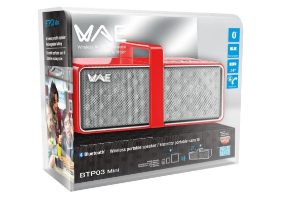 Hercules WAE-BTP03 MINI Kırmızı Beyaz Bluetooth Hoparlör - 3