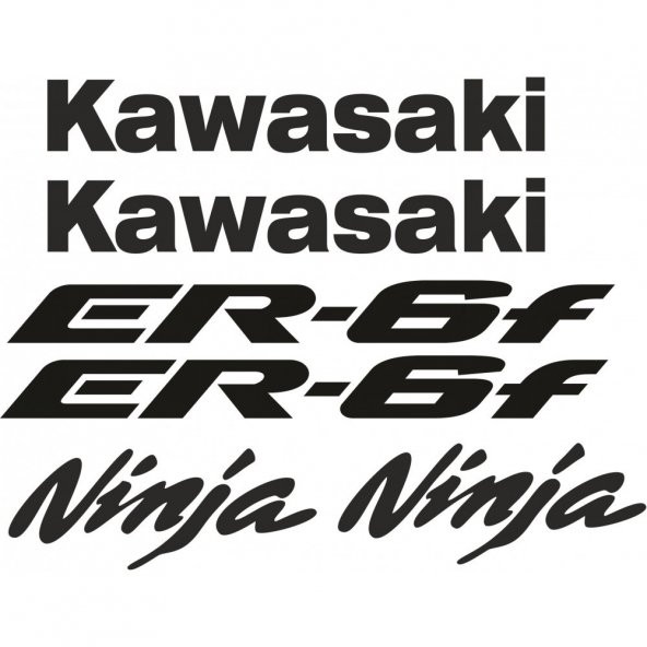 Kawasaki ER 6f set kawasaki motor sticker Ninja