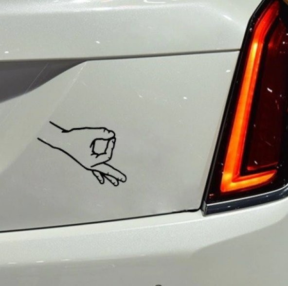Komik El hareketi Sticker oto Yapıştırma